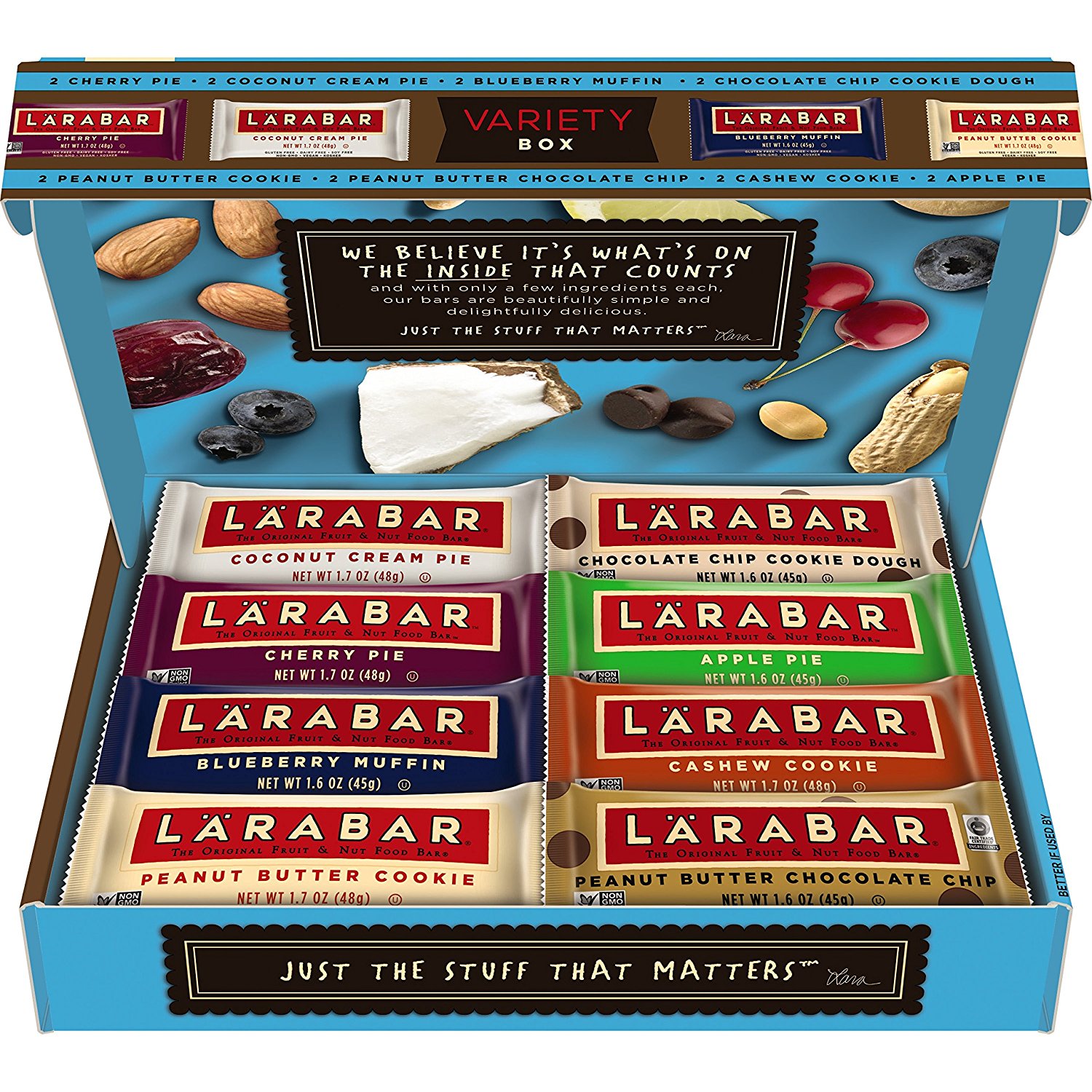 Larabar Snack Bar Variety Box, 8 Flavors (16 Count), Net Wt. 26.4 Oz