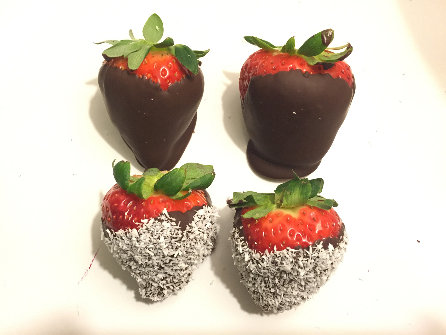 Chocolate And Coconut Covered Strawberries